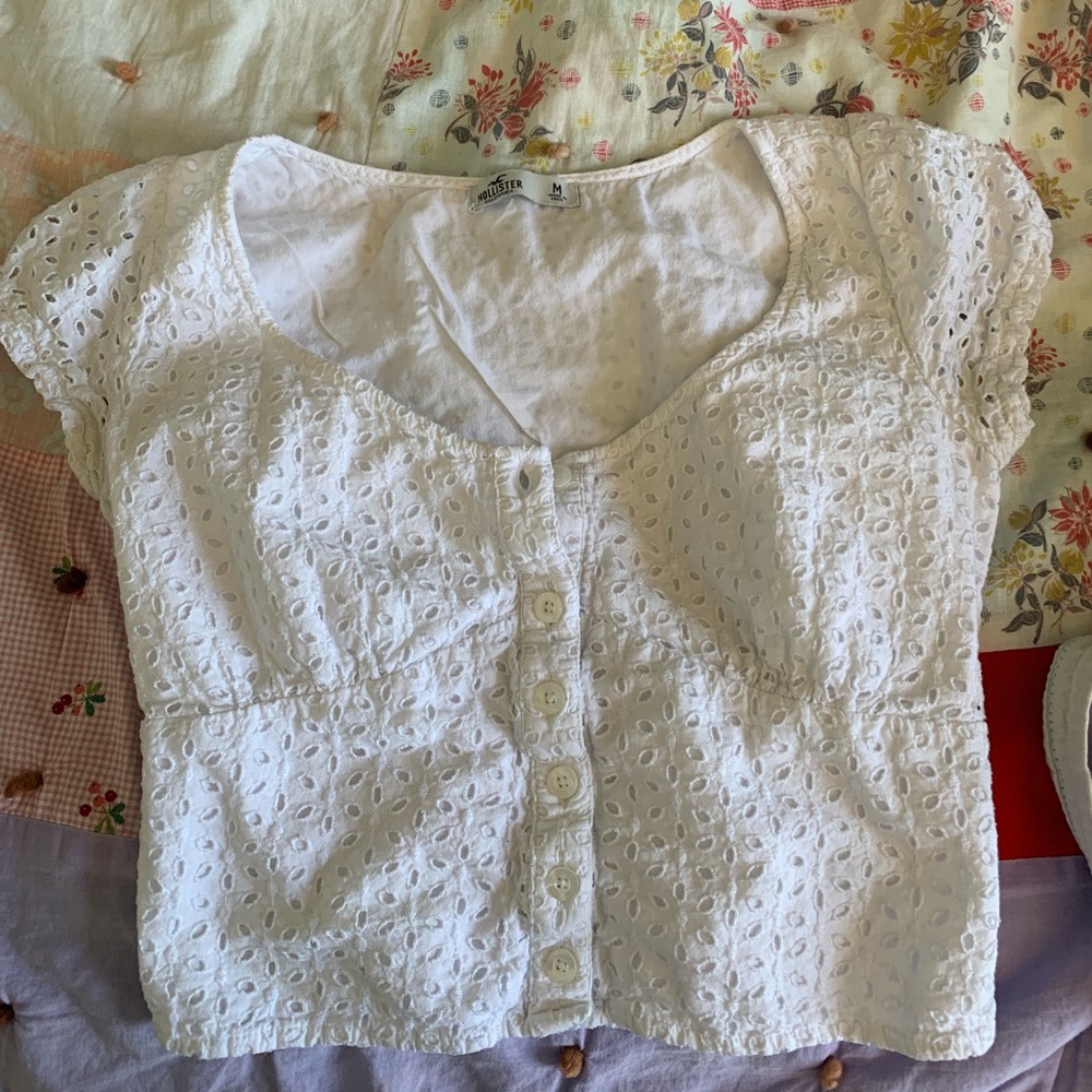 White crop top